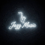 Jazz Music · LED Neon — Weiß