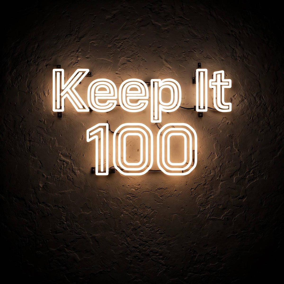 Keep It 100 · LED Neon — Warmweiß
