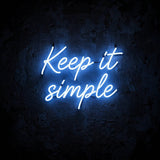 Keep it simple · LED Neon — Blau