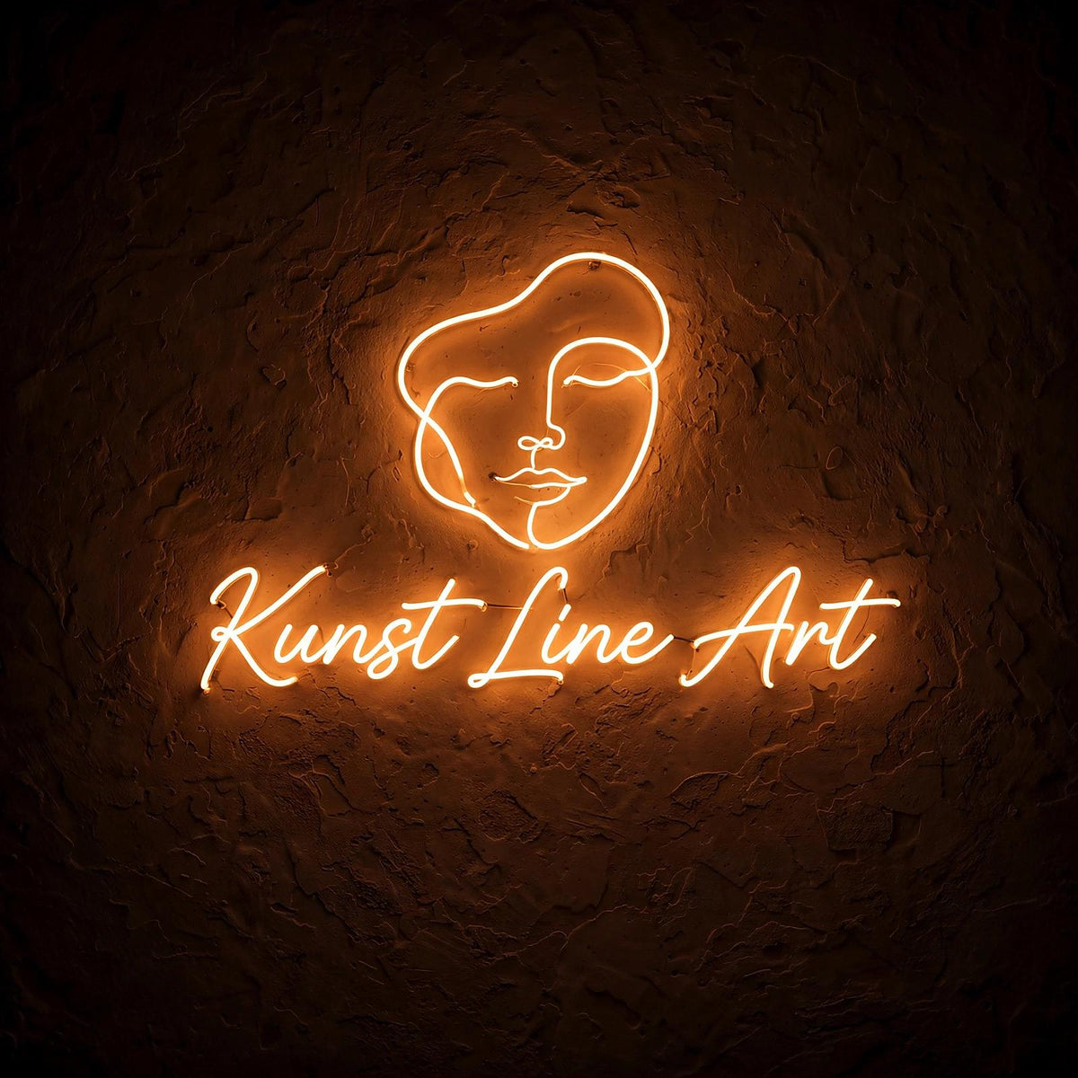Kunst Line Art · LED Neon — Warmweiß