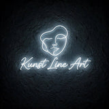 Kunst Line Art · LED Neon — Weiß