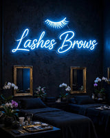 Lashes Brows · LED Neon — Blau