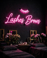 Lashes Brows · LED Neon — Pink