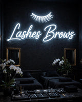Lashes Brows · LED Neon — Weiß