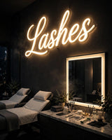 Lashes · LED Neon — Warmweiß