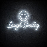 Laugh Smiley · LED Neon — Weiß