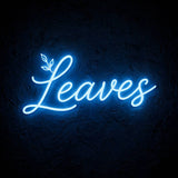 Leaves · LED Neon — Blau