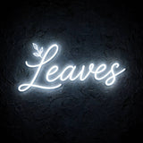 Leaves · LED Neon — Weiß