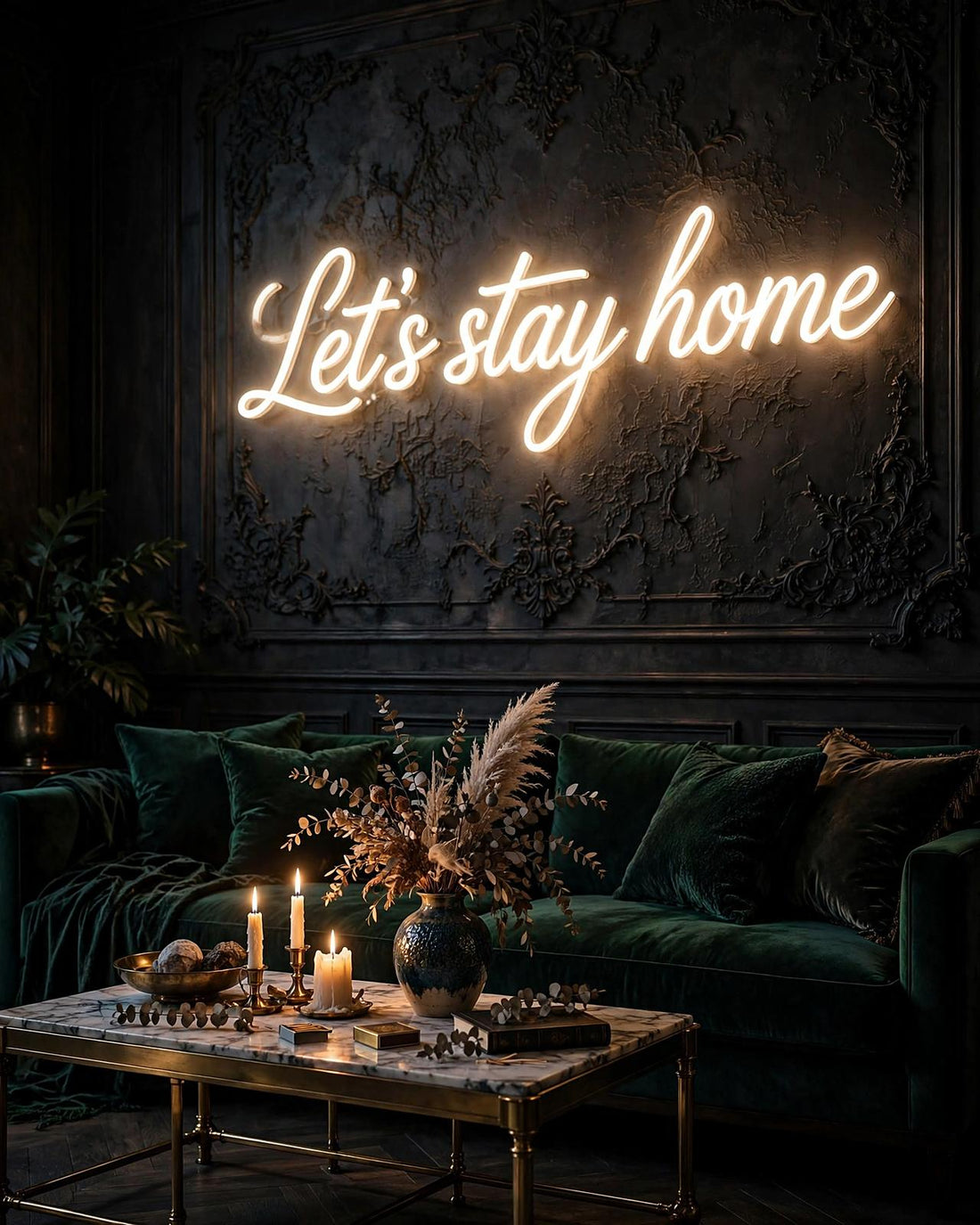 Let’s stay home · LED Neon