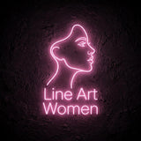 Line Art Women · LED Neon — Pink