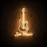 Live Music · LED Neon — Warmweiß
