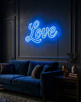 Love · LED Neon — Blau