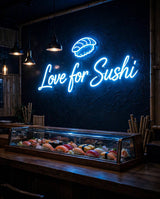 Love for Sushi · LED Neon — Blau