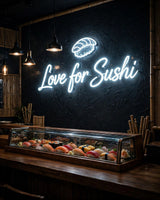 Love for Sushi · LED Neon — Weiß