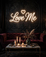 Love Me · LED Neon — Warmweiß