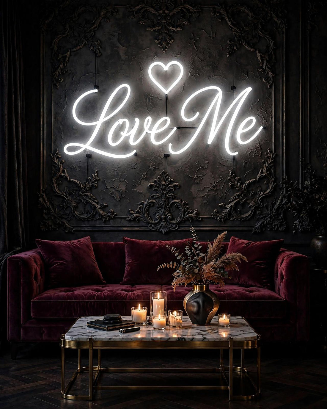 Love Me · LED Neon — Weiß