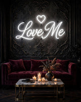 Love Me · LED Neon — Weiß