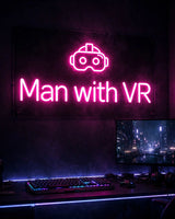 Man with VR · LED Neon — Pink