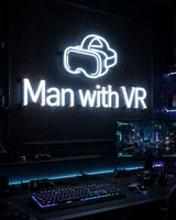 Man with VR · LED Neon — Weiß