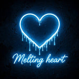 Melting heart · LED Neon — Blau