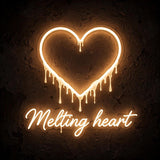 Melting heart · LED Neon — Warmweiß