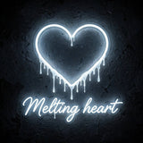 Melting heart · LED Neon — Weiß