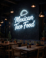 Mexican Taco Food · LED Neon — Weiß