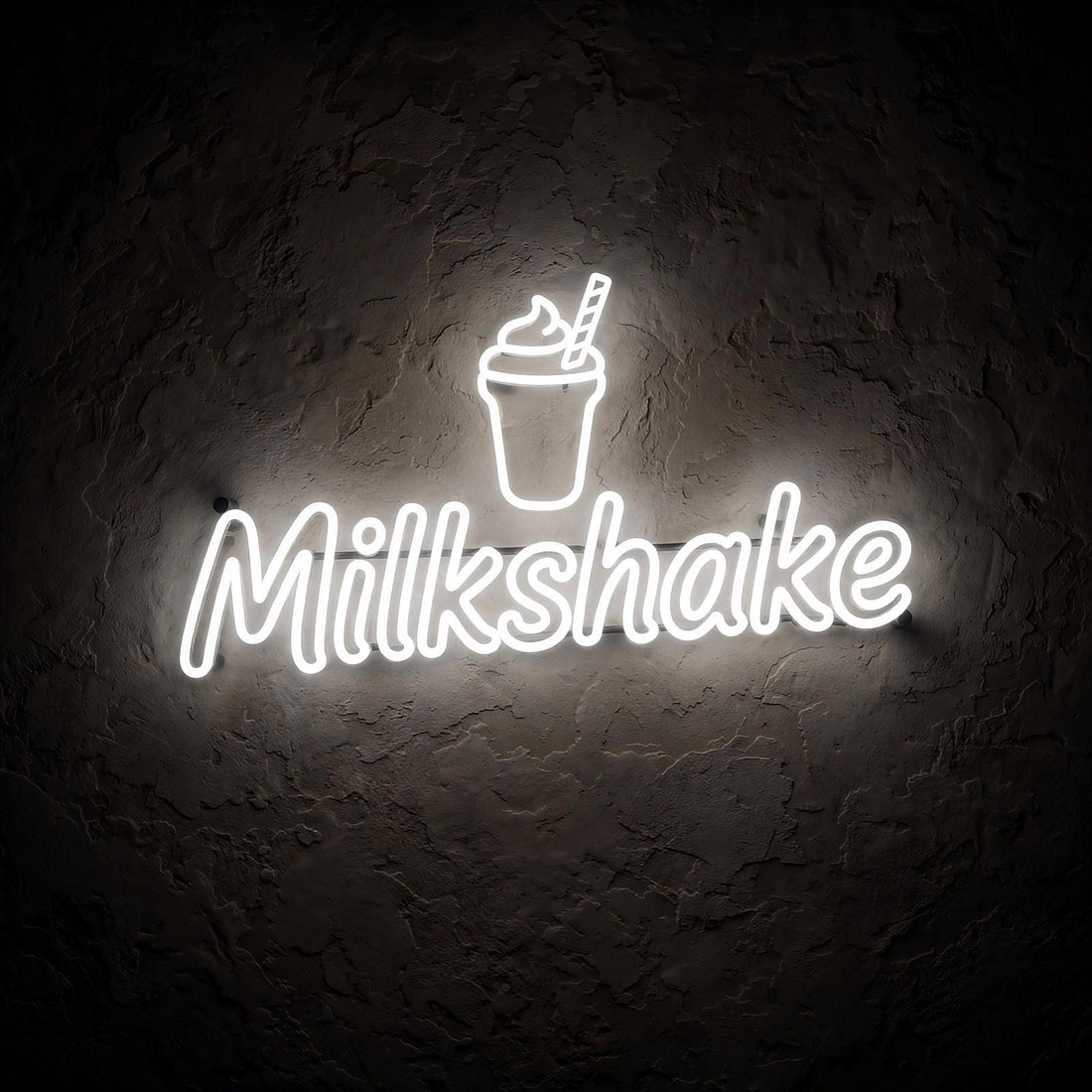 Milkshake · LED Neon — Weiß