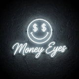 Money Eyes · LED Neon — Weiß