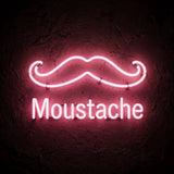 Moustache · LED Neon — Pink