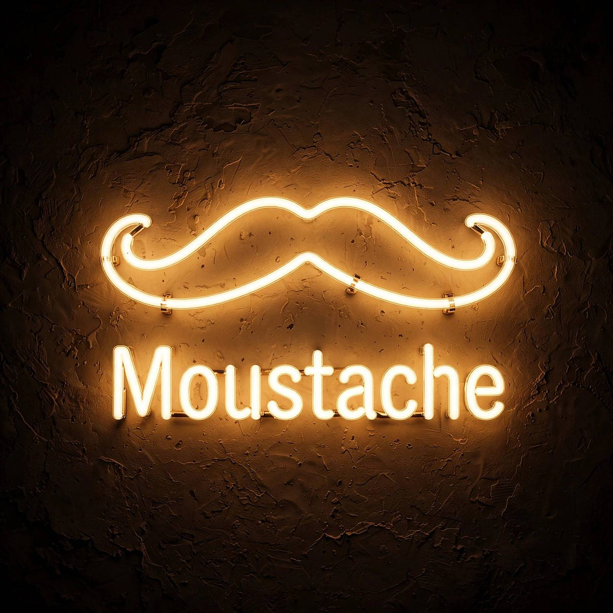 Moustache · LED Neon — Warmweiß