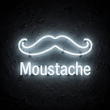 Moustache · LED Neon — Weiß