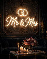 Mr & Mrs · LED Neon — Warmweiß