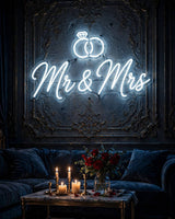 Mr & Mrs · LED Neon — Weiß