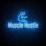 Muscle Hustle · LED Neon — Blau