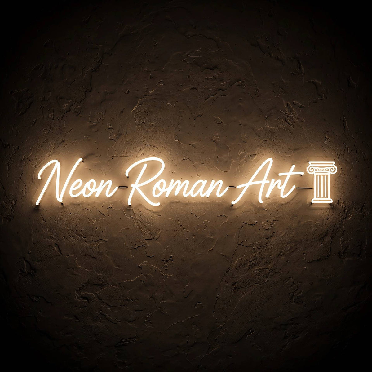 Neon Roman Art · LED Neon — Warmweiß