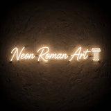 Neon Roman Art · LED Neon — Warmweiß