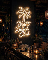 Night Beach Club · LED Neon — Warmweiß