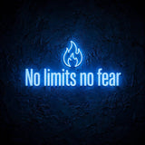 No limits no fear · LED Neon — Blau