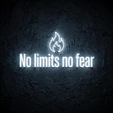 No limits no fear · LED Neon — Weiß