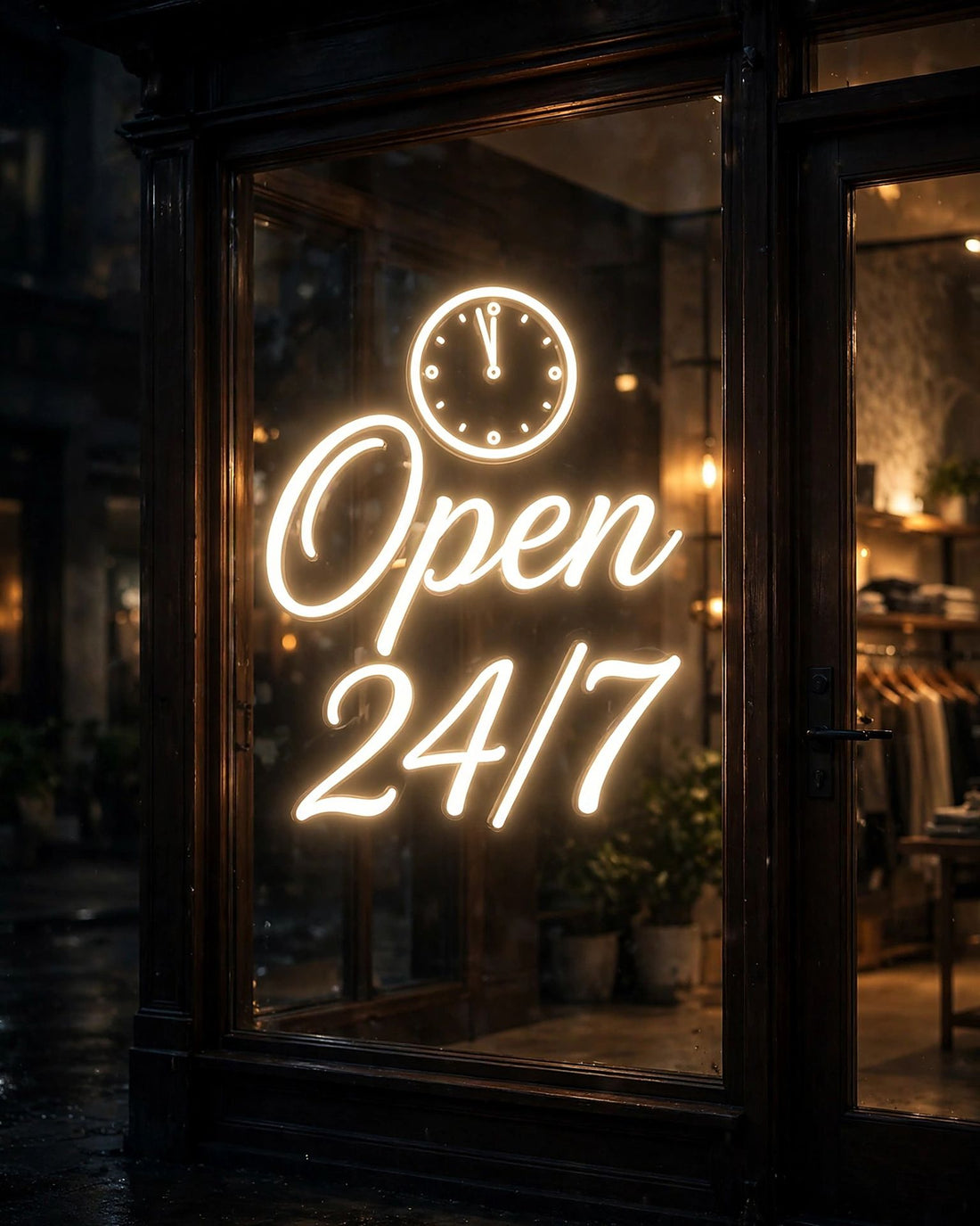 Open 24/7 · LED Neon