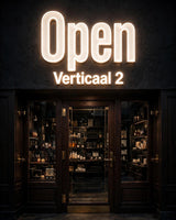 Open Verticaal 2 · LED Neon — Warmweiß