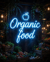 Organic food · LED Neon — Blau