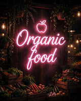 Organic food · LED Neon — Pink