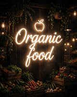 Organic food · LED Neon — Warmweiß