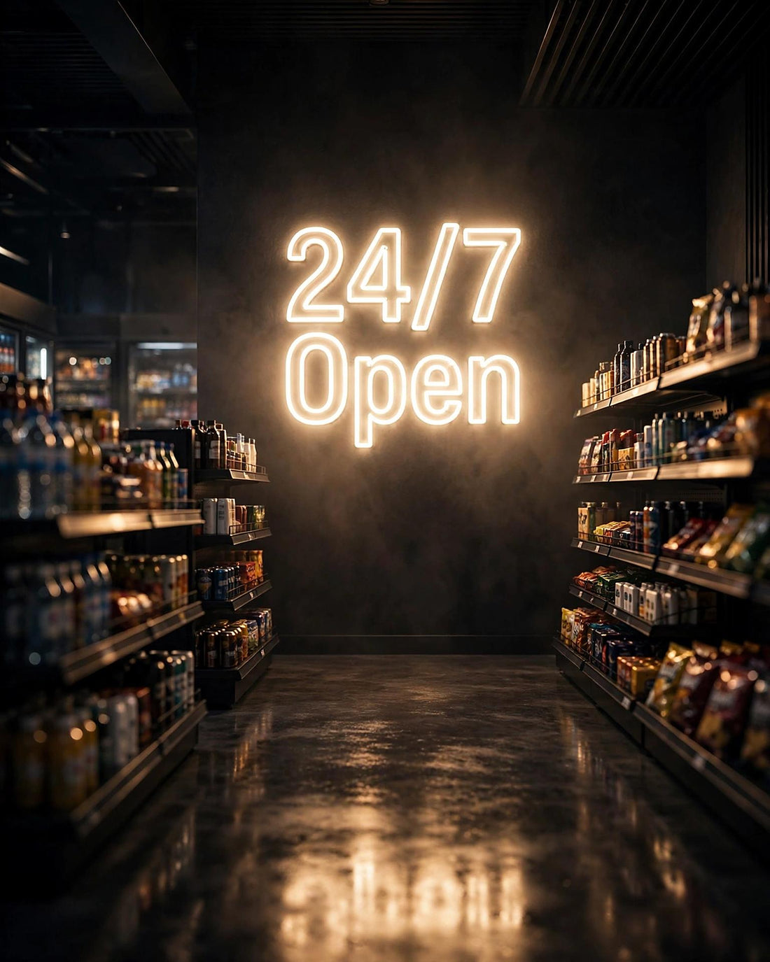 24/7 Open · LED Neon