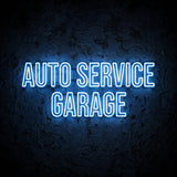 Auto Service Garage · LED Neon — Blau