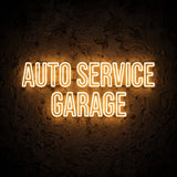 Auto Service Garage · LED Neon — Warmweiß