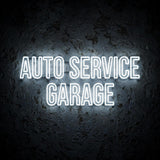 Auto Service Garage · LED Neon — Weiß