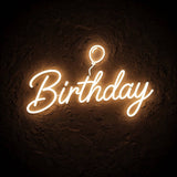 Birthday · LED Neon — Warmweiß